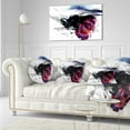 thumbnail image 3 of Designart Dark Blue Abstract Splashes - Abstract Throw Pillow - 12x20, 3 of 5