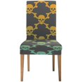thumbnail image 1 of ABPHQTO Funda protectora para silla de calavera con flores, colores claros, funda protectora para asiento, para comedor, Hotel, boda, fiesta, juego de 1, 1 of 4