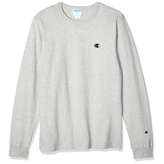 Champion Life Heritage Long-Sleeve Mens Active Shirts & Tees Size S, Color: Oxford Grey