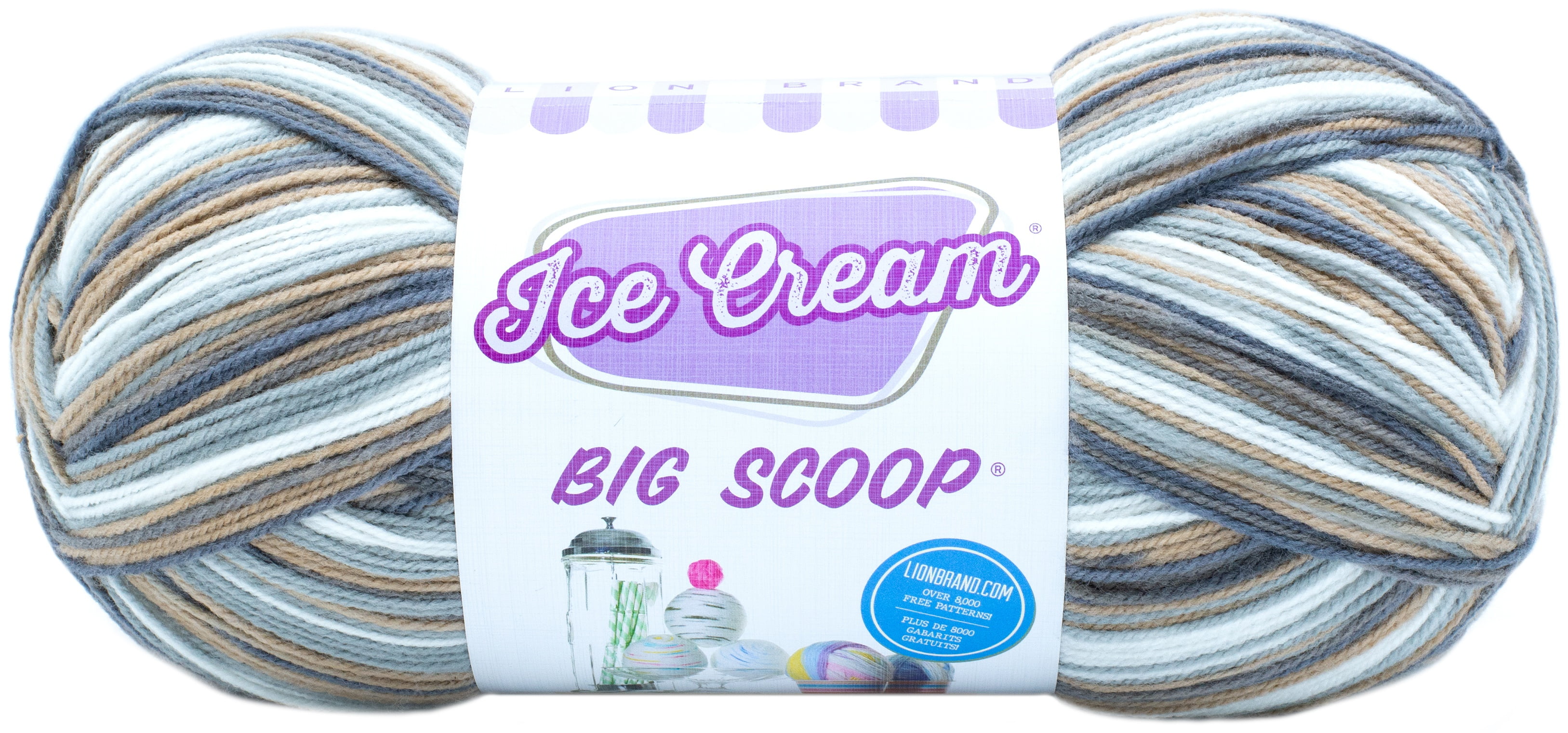 Lion Brand Ice Cream Big Scoop YarnCookie Dough