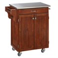 thumbnail image 1 of Homestyles Cuisine Cart Wood Kitchen Cart in Brown, 1 of 2