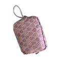 thumbnail image 4 of Cosmetic Bag Pearl Pendant Exquisite Surface Large Capacity Portable Makeup Bag for Travel Vacation Holiday Embossed Heart, 4 of 6