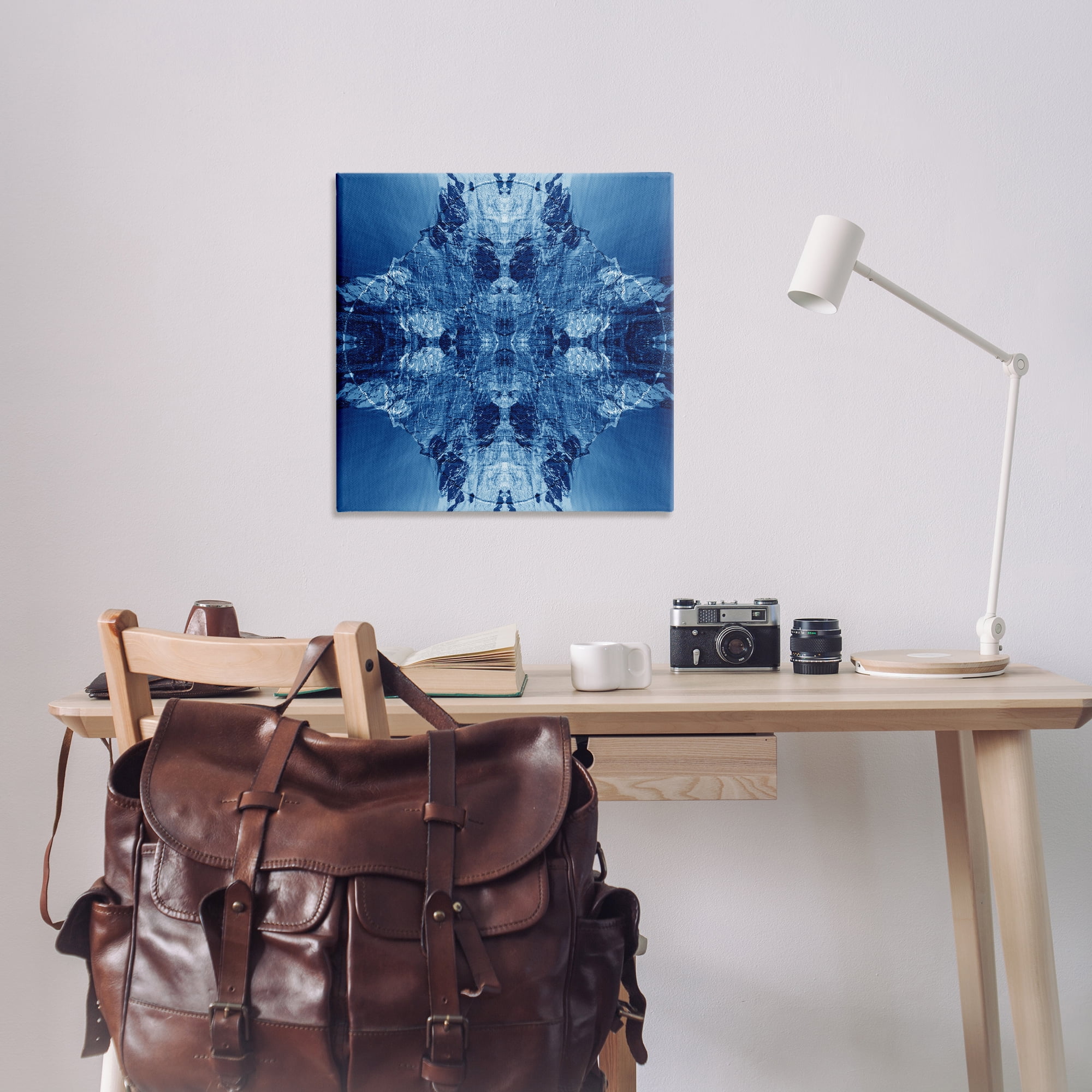 Stupell Industries Mirrored Symmetry Pattern Abstract Painting Wrapped Canvas Art Print Wall Art, 30 x 30