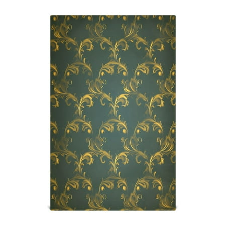 

Gold Floral Scrolls Pattern Kitchen Towels 6-Piece Pack Tea Towels for Kitchen Decorative Waffle Design 28x18in