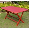 thumbnail image 1 of Pemberly Row 60" Patio Folding Table in Barn Red, 1 of 1