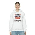 thumbnail image 6 of Unisex Heavy Blend™ Hooded Sweatshirt ROBOCAT is A robot resembling a cat, 6 of 9