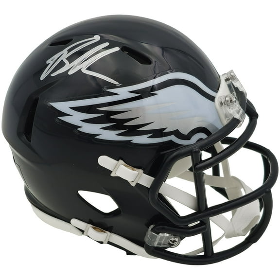 Brandon Graham Autographed Philadelphia Eagles 2022 Alternate Black Speed Mini Helmet Beckett BAS Witness 238572