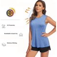 thumbnail image 3 of Pinspark Womens Crew Neck Workout Tops Quick Dry Yoga Tank Top Sleeveless Lightweight Athletic Shirt 3 Pack, 3 of 6