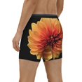 thumbnail image 3 of Rocae Orange Dalia for Stretch Moisture-Wicking Underwear,Men's Underwear Boxer Briefs Large, 3 of 9