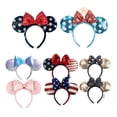 thumbnail image 2 of Diadema con orejas de Minnie Mouse de Disney para adultos y niños, diadema con flores, disfraz de diadema de felpa, regalo, 2 of 4