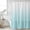 Blue, variant on Aqua Ombre Stripe Standard Shower Curtain Set, Waterproof Shower Curtains for Bathroom, Modern Abstract Art Gradient Striped Washable Fabric Cloth Bath Curtain for Bathtub with Hooks 72x72 Inches