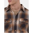 thumbnail image 4 of No Boundaries Men's & Big Men's Boxy Fit Flannel Shirt, Sizes XS-3XL, 4 of 5