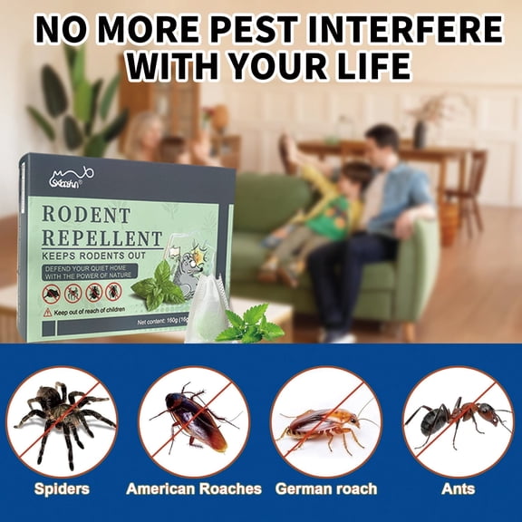 Mice & Rodent Repellent Moth Balls, 10PackNatural Insect Pest Control, Indoor Outdoor Mouse Deterrent for Rats Squirrels, Pet Family Safe Without Traps and Poison