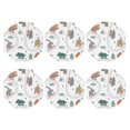 thumbnail image 2 of Disketp Dino On A Skateboard Surf Funny Coasters,6 Pcs Leather Coasters With Holder, Perfect Housewarming Hostess Gifts,Protect Furniture From Water Marks Scratch And Damage, 2 of 9