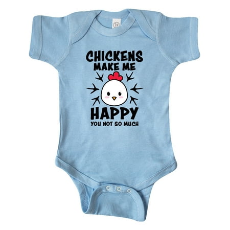 

Inktastic Chickens Make Me Happy You Not So Much Gift Baby Boy or Baby Girl Bodysuit