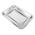 thumbnail image 2 of MOVTOTOP Large Stainless Steel Cat Litter Box 1 Set Metal Litter Tray for Indoors Use, 2 of 7