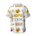 thumbnail image 2 of Disketp Men's Hawaiian Home Cooking Print Shirts Button Down Holiday Beach Shirts-Small, 2 of 7