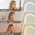 thumbnail image 6 of ELECWISH Makeup Vanity Desk with Mirror and Lights, Makeup Vanity Set with Drawers, Small Dressing Up Table, 3 Lighting Modes Dresser Desk and Cushioned Stool Set for Bedroom White, 6 of 14