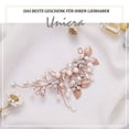 thumbnail image 5 of Tocado de hojas y flores de vid de cristal, accesorios para el cabello de boda para la novia, plateado, 5 of 5