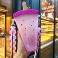 thumbnail image 6 of Dusknt Popsicle Water Cup Ice Cream Cup Portable Strap Cup Purple Dragon Fruit - 320Ml, Home & Garden,Glass&Bottlecute Watermelon Straw Water Bottle Ice Cream Popsicle Cup with Shoulder Strap, 6 of 8