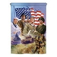 thumbnail image 2 of Breeze Decor H111072-BO The Armed Forces Americana Patriotic Impressions Decorative Vertical 28" x 40" Double Sided House Flag, 2 of 2