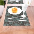 thumbnail image 5 of YFYANG Washable Heat-Resistant Placemats, 70% PVC/30% Polyester, Paisley Floral Pattern Kitchen Table Mat, 12" x 18" 6 Pcs, 5 of 6