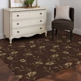 thumbnail image 3 of 3'x5' Area Rugs, Brown Floral Indoor Outdoor Area Rug for Living Room Bedroom, Vintage Spring Botanical Flowers Washable Bathroom Rugs Kitchen Floor Carpet Mats Home Decor Aesthetic, 3 of 8
