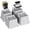 Grey, variant on Bed Furniture Risers Elevation in Height 3" Heavy Duty Risers for Both Posts and Wheels of Sofa and BedSupport up to 2000 lbs. (Set of 4 Riser, Grey)