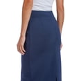 thumbnail image 4 of Fishers Finery Women's Ecofabric Ponte Stretch Long Pencil Skirt; Casual Day to Night Wear (Navy, S), 4 of 6