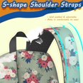 thumbnail image 5 of Maltese and Floral Green Pattern 17" School Backpacks for Teens,Waterproof Oxford Fabric,S-Shape Padded Straps for School,Travel,Hiking,Camping, 5 of 6
