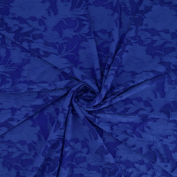 Zelouf Maria Floral Knit Clip Jacquard  , Sewing, DIY, Crafts Fabric by the Yard, Azure Wave, 3 Yard