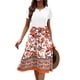 thumbnail image 3 of Vestido midi Zeagoo 2025 Verano Manga Corta Rojo Floral M, 3 of 5
