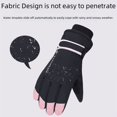 thumbnail image 3 of Guantes de esquí al aire libre para mujer, de invierno, cálidos, gruesos, resistentes al viento, con pantalla táctil, para parejas, para deportes de montañismo y ciclismo, guantes de algodón, 3 of 6