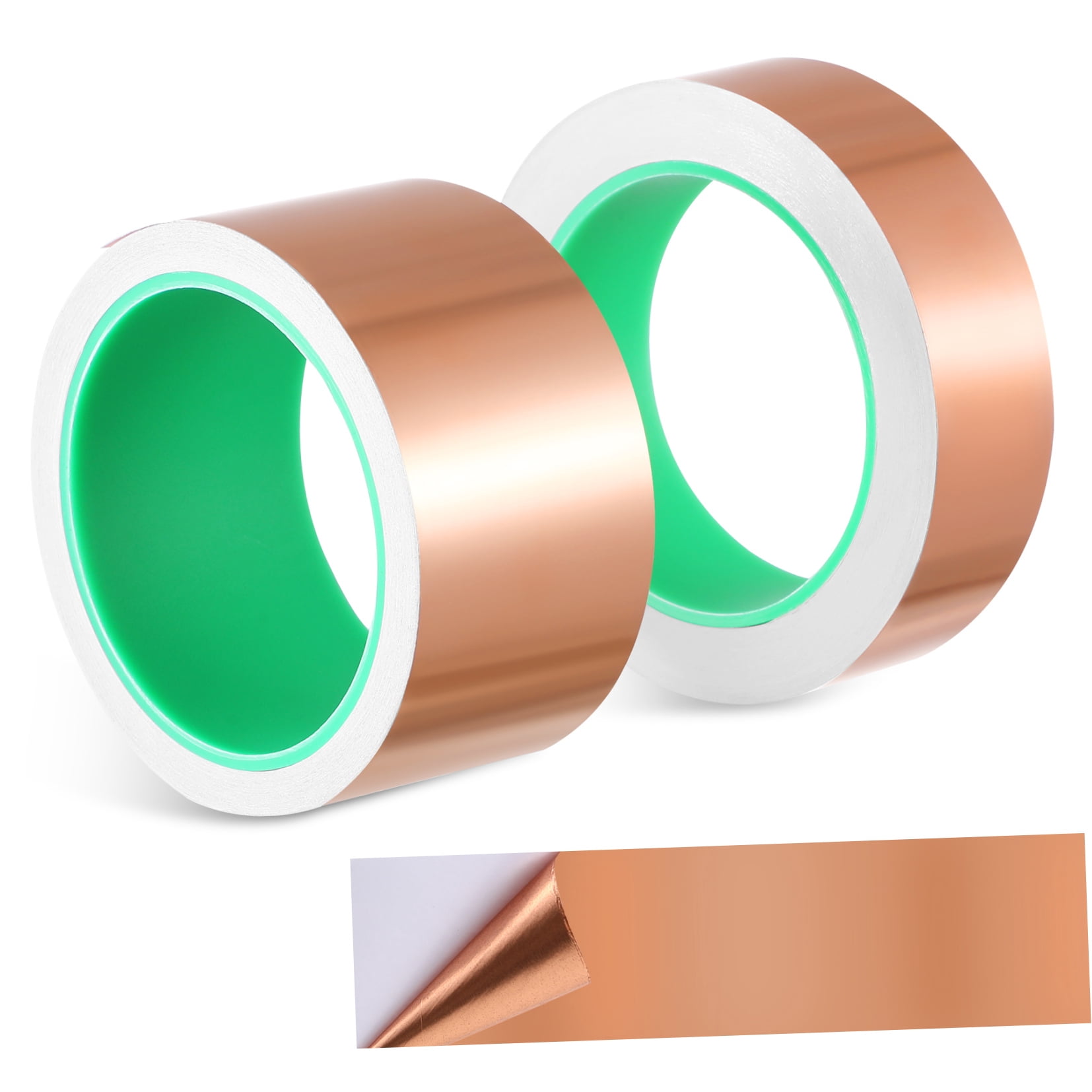 Amosfun Adhesive Copper Tape Rose Plated Gold for DIY Craft Projects Auto and Electrical Repairs