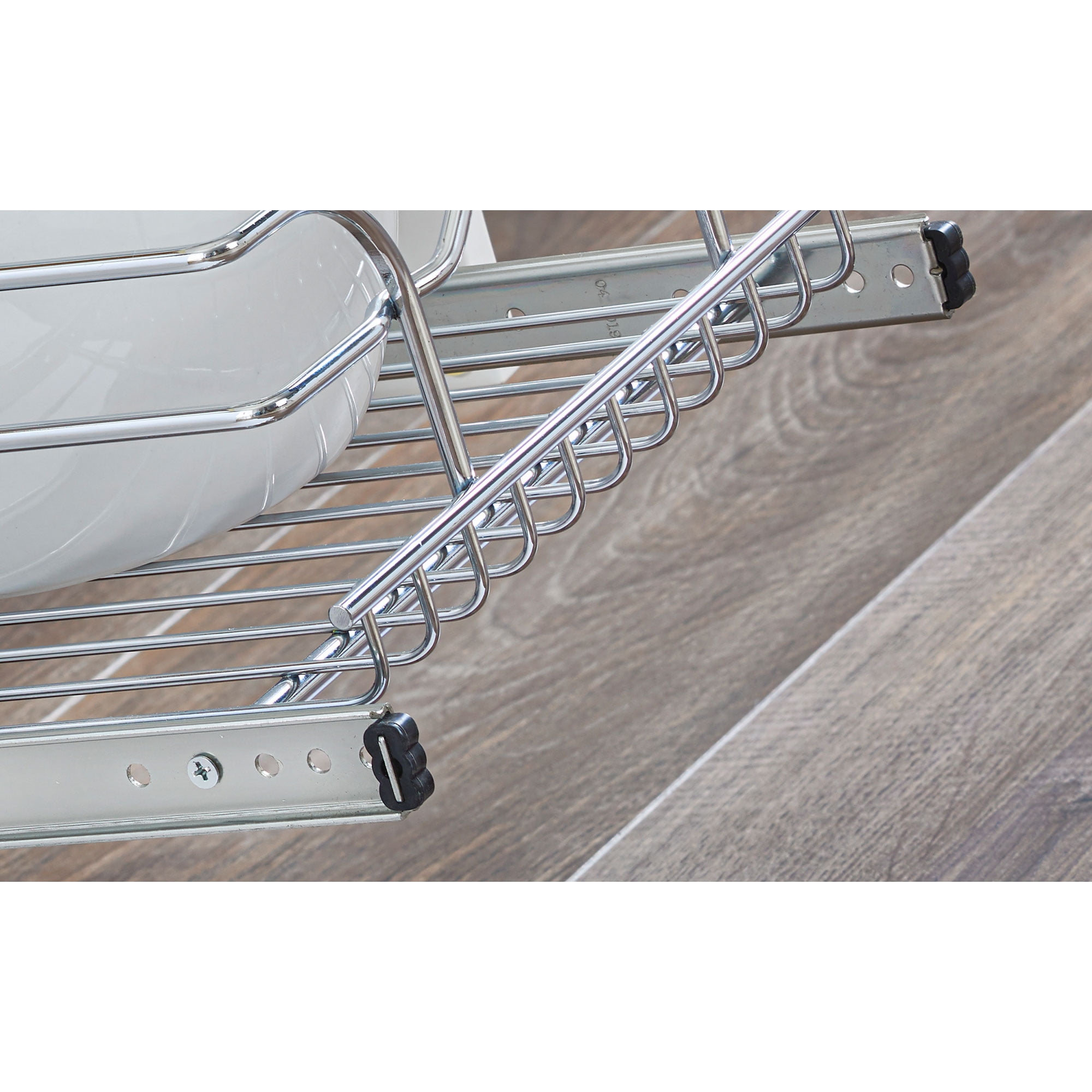 Rev-a-shelf 2-tier Kitchen Cabinet Pull Out Shelf And Drawer Organizer Slide  Out Pantry Storage Basket In Multiple Sizes, 12 X 18 In, 5wb2-1218cr-1 :  Target