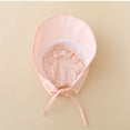 thumbnail image 5 of PEACNNG Newborn Baby Hat Baby Girls Adjustable Hat Princess Lace Bow Bonnet Infant Hats Baby Sun Cap Summer Toddler Caps 0-3 Years, 5 of 5