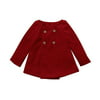 Hot Sale Fashion Baby Clothes Autumn Winter Kids Children Girls Outerwear Button Cloak Jacket Warm Overcoat