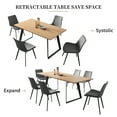 thumbnail image 4 of jiexi Modern mid-Century Dining Table Dining Table and Chairs for 6 Rectangular Wooden Dining Table Expandable Dining Table Space-Saving Multifunctional Dining Table, 4 of 6