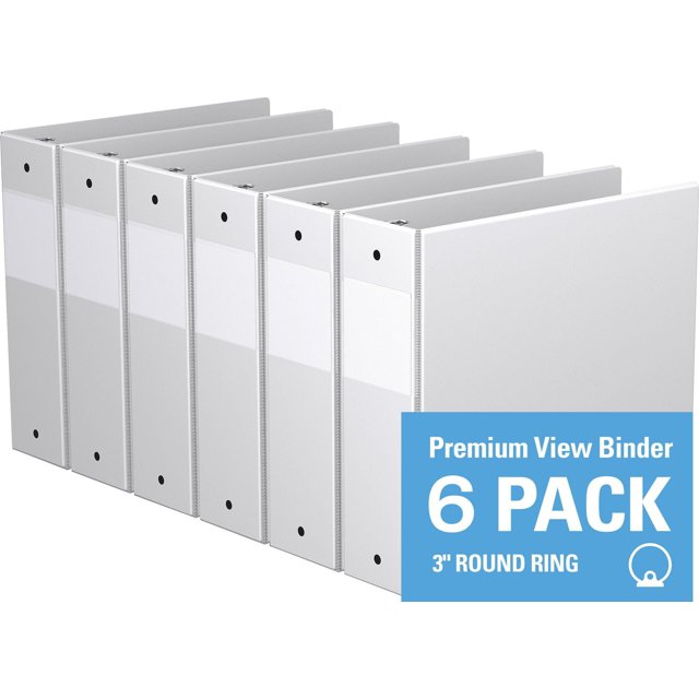 Davis Group, Premium Economy, Round Ring, Binder, 6 Pack, 3"