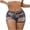 Brown-C, variant on Faux Jeans Shorts for Women Summer Mid Rise Stretchy Jegging Shorts Butt Lifting Slimming Ripped Imitation Denim Shorts