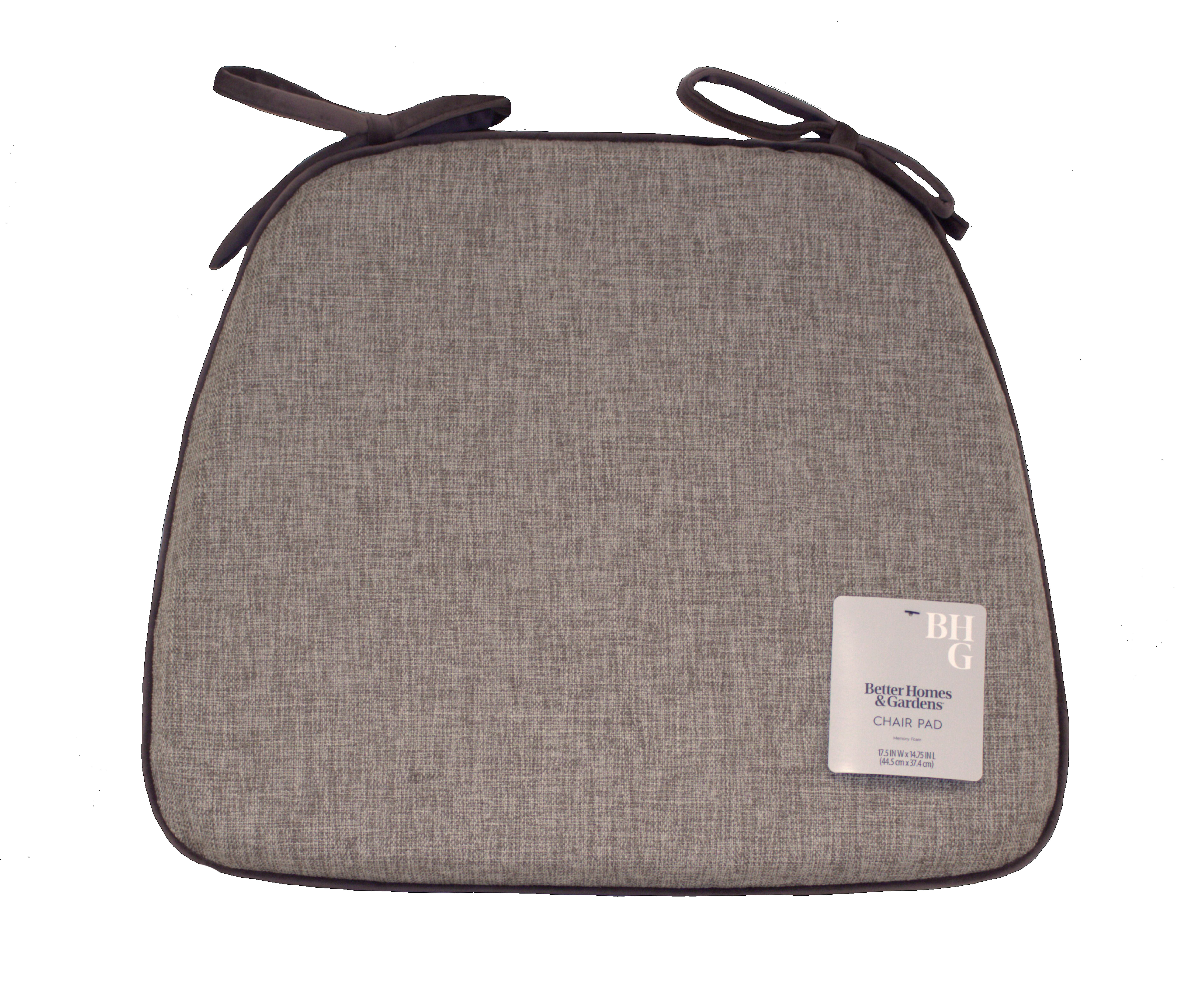Better Homes & Gardens Memory Foam Chair Cushion, Brown, 17.5” x 14.75”, Single