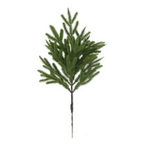 VQPeo Artificial Cedar Branches, 2 Pcs Faux Needle Stems, Plastic Christmas Leaves for DIY Wreaths & Holiday Decorations