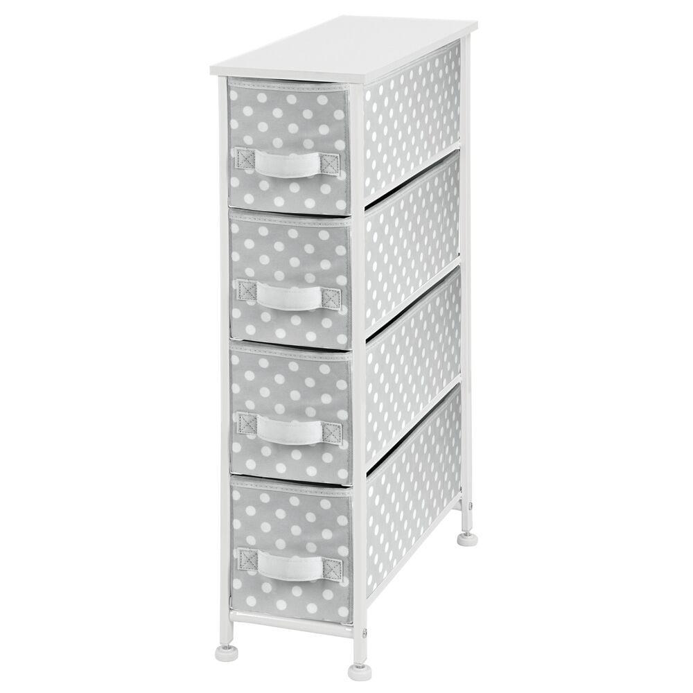mDesign Narrow Dresser Storage Organizer Tower, 4 Drawers