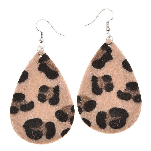 Pendientes de leopardo Sonducket 1 par de joyería de moda piel sintética
