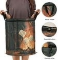 thumbnail image 3 of 50L Extra Large Popup Hamper Collapsible Laundry Basket With Zippered Lid 15.7x18.5in Camping and Outdoor Activities, 3 of 7