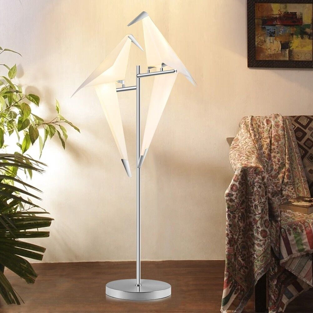 KPIBEST NEW Paper Cranes Floor Lamp LED Double Origami Swing Bird Decor Light for Living Room Bedroom Kids Room Office