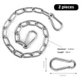 thumbnail image 2 of Hanging Swing Chair Chain Kit, 2 Set Stainless Steel Hardware Heavy Duty Porch Swing Hammock Chain Kit Hanging Hooks for Hammock, Rope, Tire, Tree Swings, 2 of 7