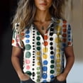 thumbnail image 4 of Women's Tops, Tees & Blouses Hippie Floral Tunic Crew Neck Long Sleeve Womens Spring Summer Shirts, 4 of 4