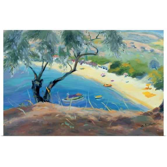 Great BIG Canvas | Rolled Anne Durham Poster Print entitled Achladies Bay, Skiathos, Greece, 1985