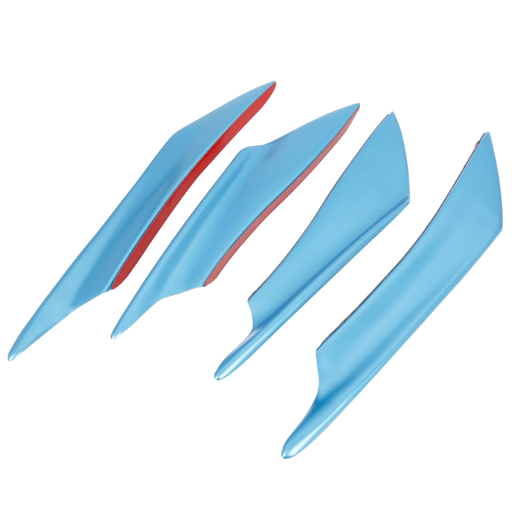 4pcs Front Bumper Fin Lip Splitter Blue 